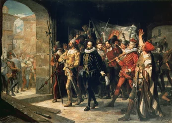 Antonio Perez (1540-1611) frigjord från fängelse av rebellerna 1591